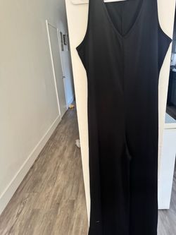 Black ribbed jumpsuit from fashion nova