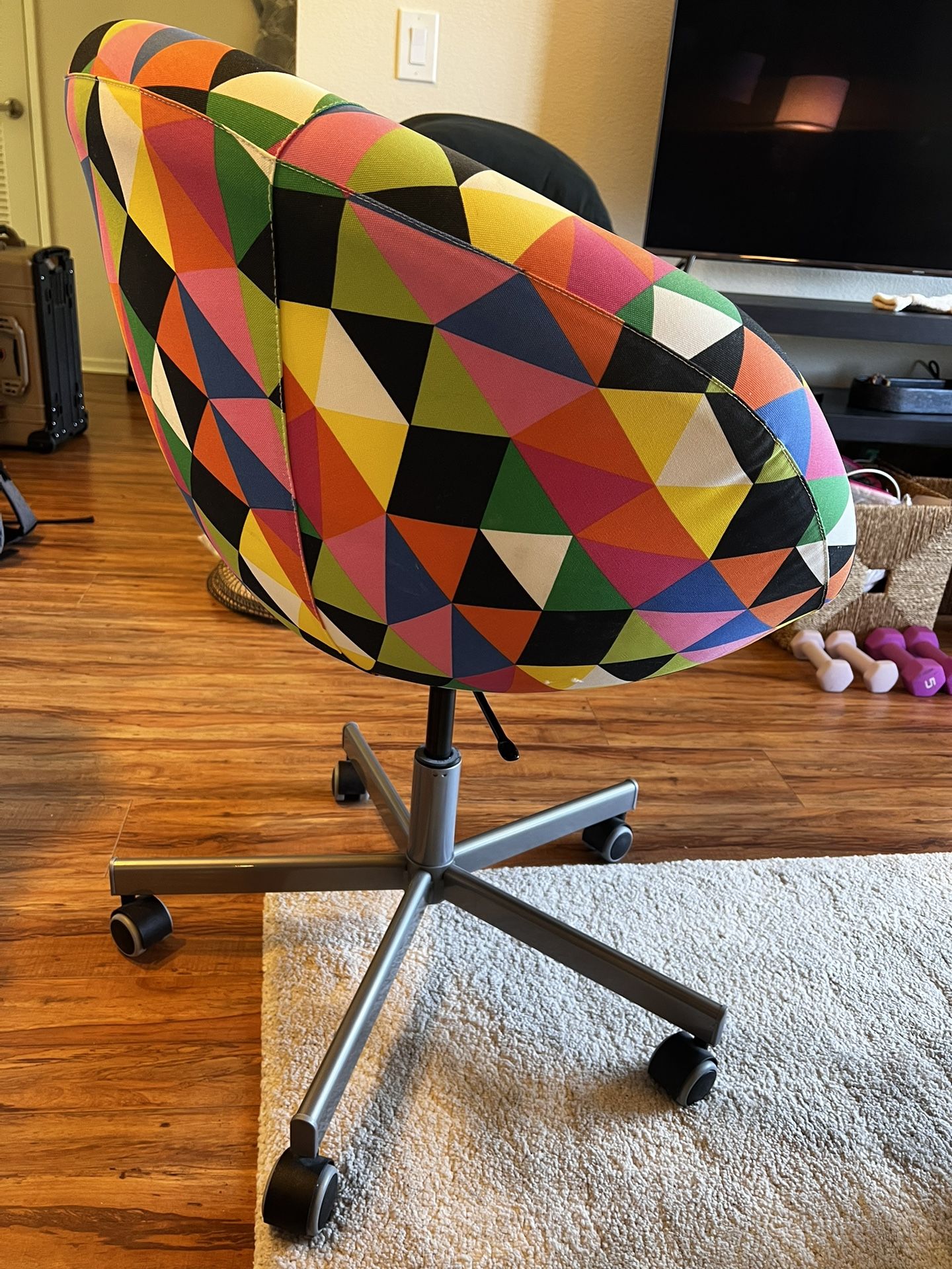 IKEA Skruvsta Multicolor Swivel Chair Adjustable Height Roller Wheels for Sale in West Hollywood CA OfferUp
