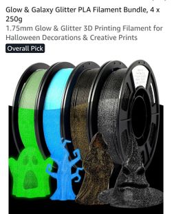 Glow & Galaxy Glitter PLA Filament Bundle 4x250g