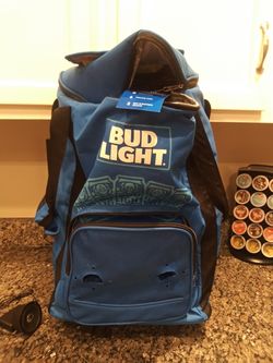 BUD LIGHT cooler speakers w/ wheels