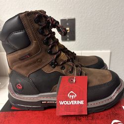 Brand New Wolverine Work Boots For Men. Sizes 8.5 And 9. Carbon Toe