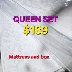 New  !! QUEEN SET $189 !! ** MATTRESS AND BOX SPRING