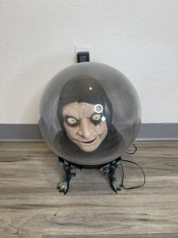 Gemmy Spirit Ball Large 14" Crystal Halloween dr shivers mad scientist Vintage
