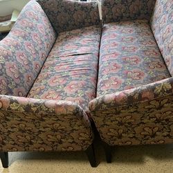 Custom Made Floral Print Sofas. Matching Set