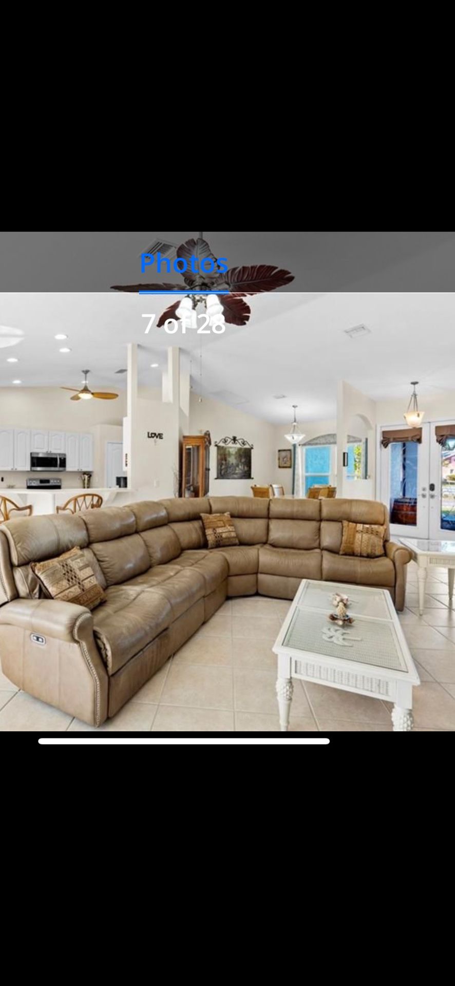 Sectional Sofa With Tommy Bahama. Table