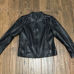 Neiman Marcus Woman’s Leather Biker Jacket