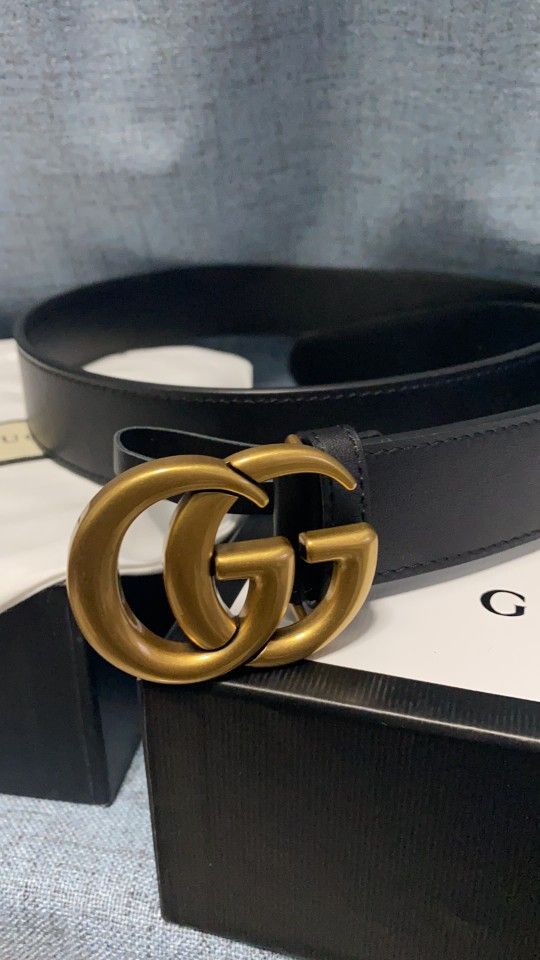 Gucci GG Belt Black Leather size 90 cm 36 in