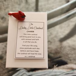 Lucky Little Cardinal Charm