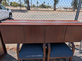 Cherry Wood Credenza with Four Doors