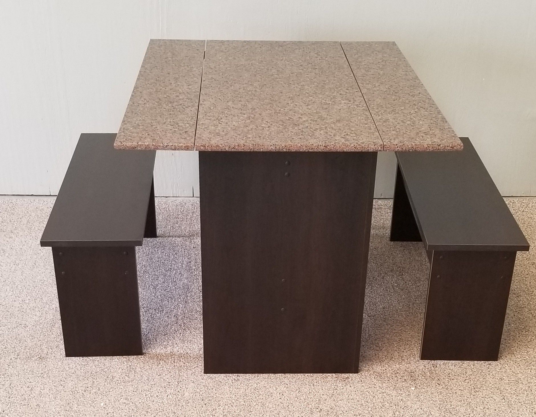 Sauder Beginnings Trestle Dining Table with Benches, Multiple Finishes