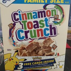 Pokemon Cinnamon Toast Crunch Sealed Pack Inside