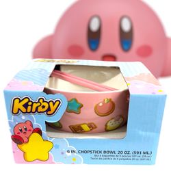 Kirby  Soup / Noodle Ceramic Bowl & Chopsticks - 20oz.