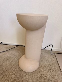 West Elm Sculptural Side Table – Plaster Look – $50