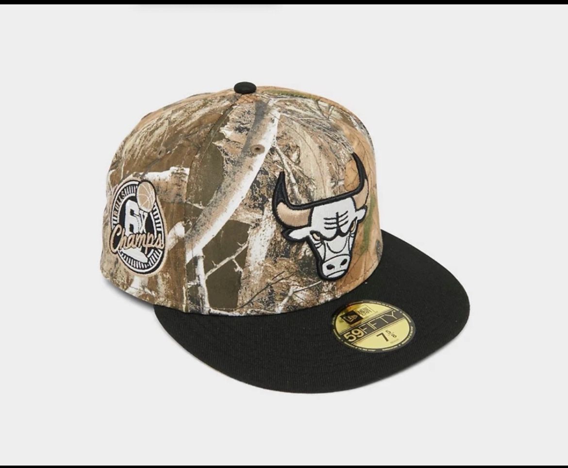 New Era Chicago Bulls Exclusive REAL TREE CAMO 59FIFTY Fitted Hat Cap