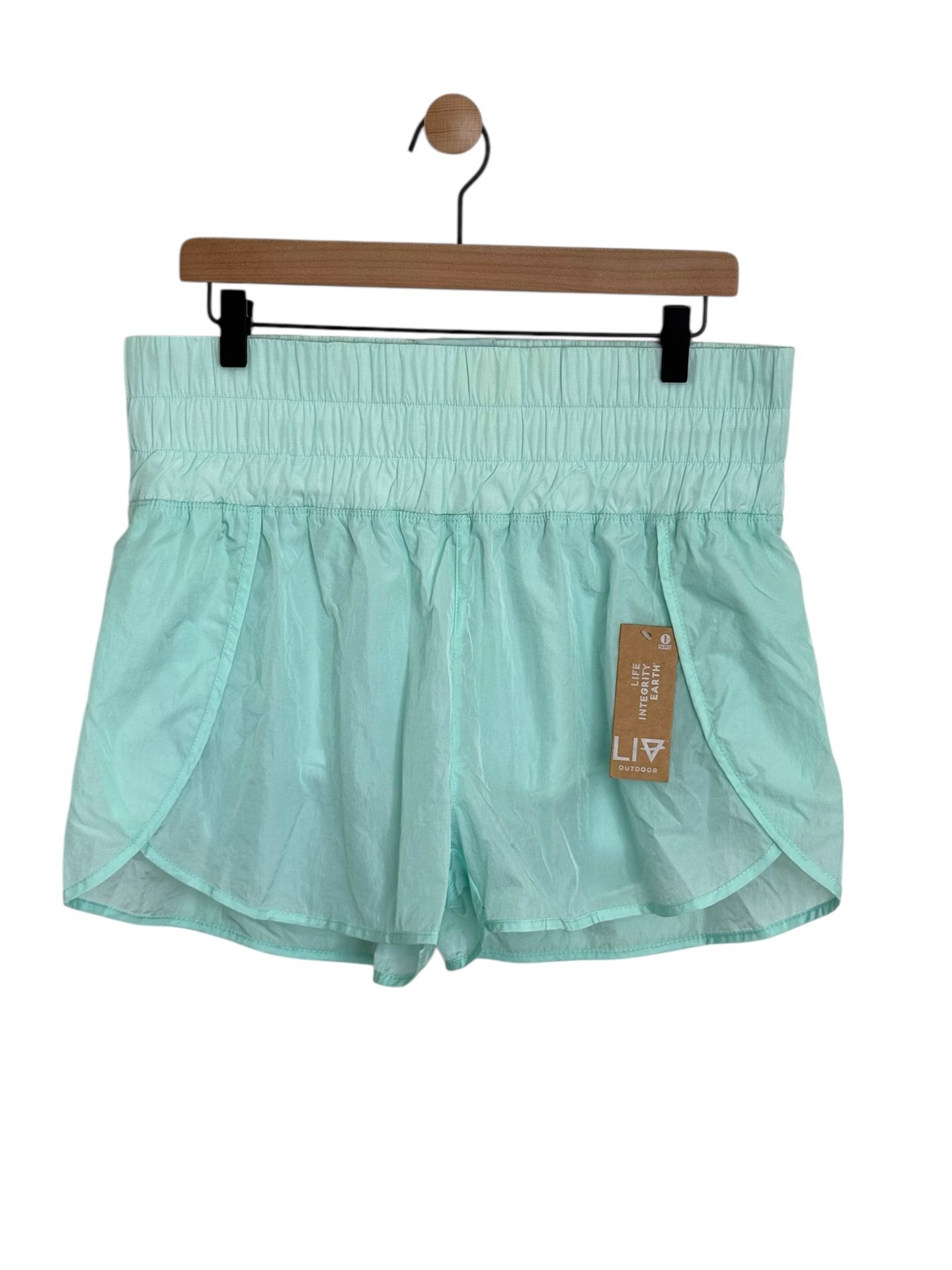 BNWT Life Integrity Earth Mint Shorts Back Pocket Jogger Shorts XL.