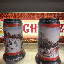 Budweiser Beer Christmas Stein 