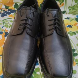 100% AUTHENTIC Men's ECCO Helinsinki 2 Black Comfort Cushion DERBY Oxford Leather Business shoes size 11 BRAND NEW $25 FIRM