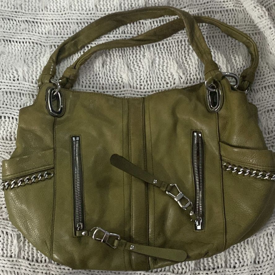 Vintage B. Makowsky Olive Green Handbag