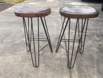 Brown bar stools