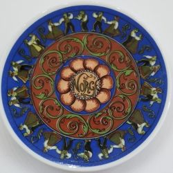 Colorful Hand Painted Plate From Norway 