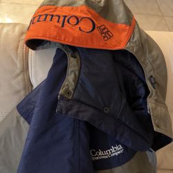 Columbia Sportswear Coat Mens Jacket XL Olive Blue Orange