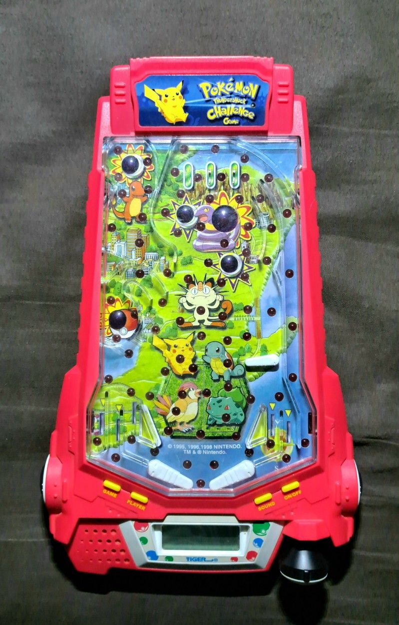 ULTRA RARE AUTHENTIC POKÉMON THUNDERSHOCK CHALLENGE PINBALL TABLE GAME - EXCELLENT CONDITION