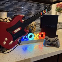 🔥🎸Guitar Hero PlayStation 2 Loaded with Games PS2