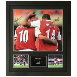 Thierry Henry/Dennis Bergkamp | Framed Hand Signed Photo w/ COA