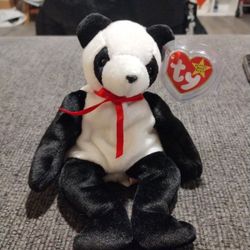 Ty Panda Bear Beanie Baby FORTUNE 1997 Error Back Tag Says 1998! Retired
