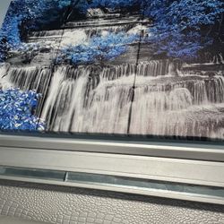 Blue Picture With Three Pieces