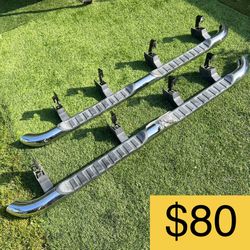 SIDE STEPS FOR TRUCK: CHEVY CREW CAB 2015-2020 (RETAILS $900+, SELLING FOR $80)