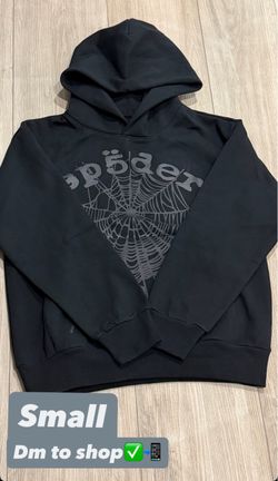 Sp5der Black Hoodie Size Small
