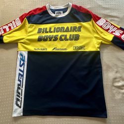 Billionaire Boys Club Cycling Jersey XL Long Sleeve Colorblock Yellow Navy Red