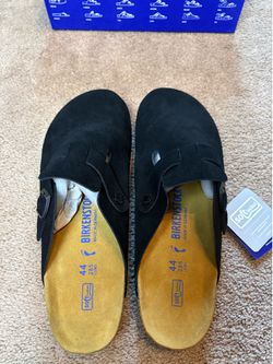 Birkenstock Boston Black Suede Clogs Multiple Sizes