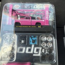 M2 Machines 1972 Dodge Adventurer 100 1:64 Pink Diecast Pickup w/ Case