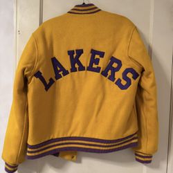 Vintage Lakers Varsity Bomber Jacket 