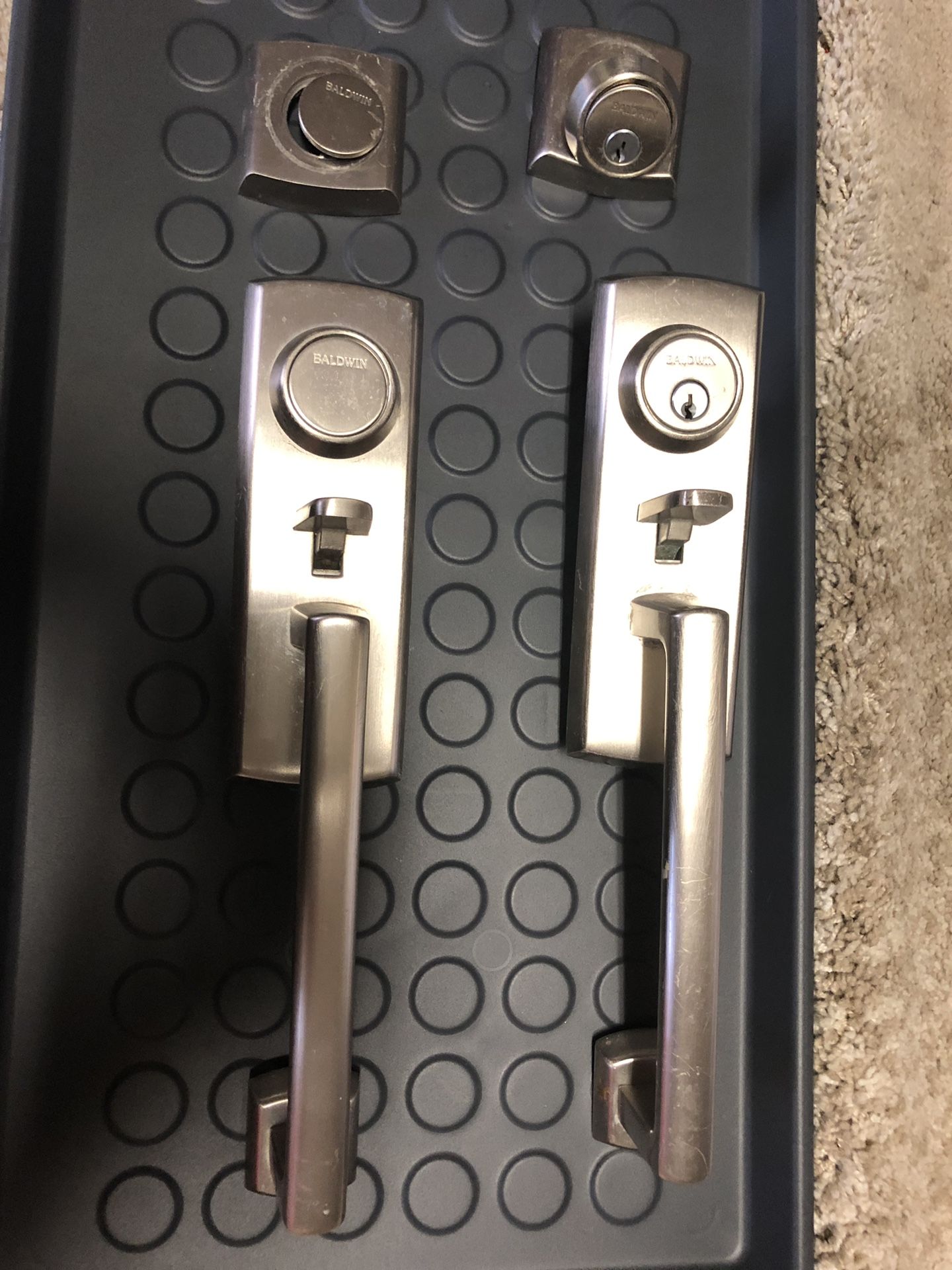 Baldwin Entry Door Lockset with matching “dummy” lockset (Double Door