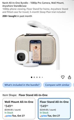 Nanit baby monitor with floor stand bundle