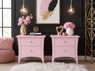 Vintage Beautiful Pink Nightstands