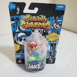 New Subway Surfers Shorties Skate Board Jake Figure Sticker Brand New in Box