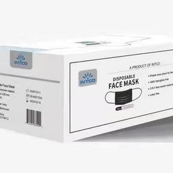 Intco Black Gray 3ply Face Mask