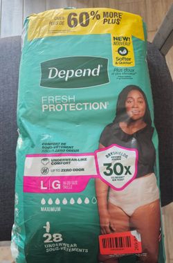 Depends women's large 28count