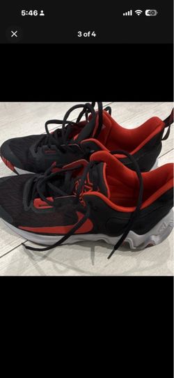 Black and Red Lace-Up Sneakers size 8