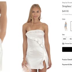 Strapless Satin Dress