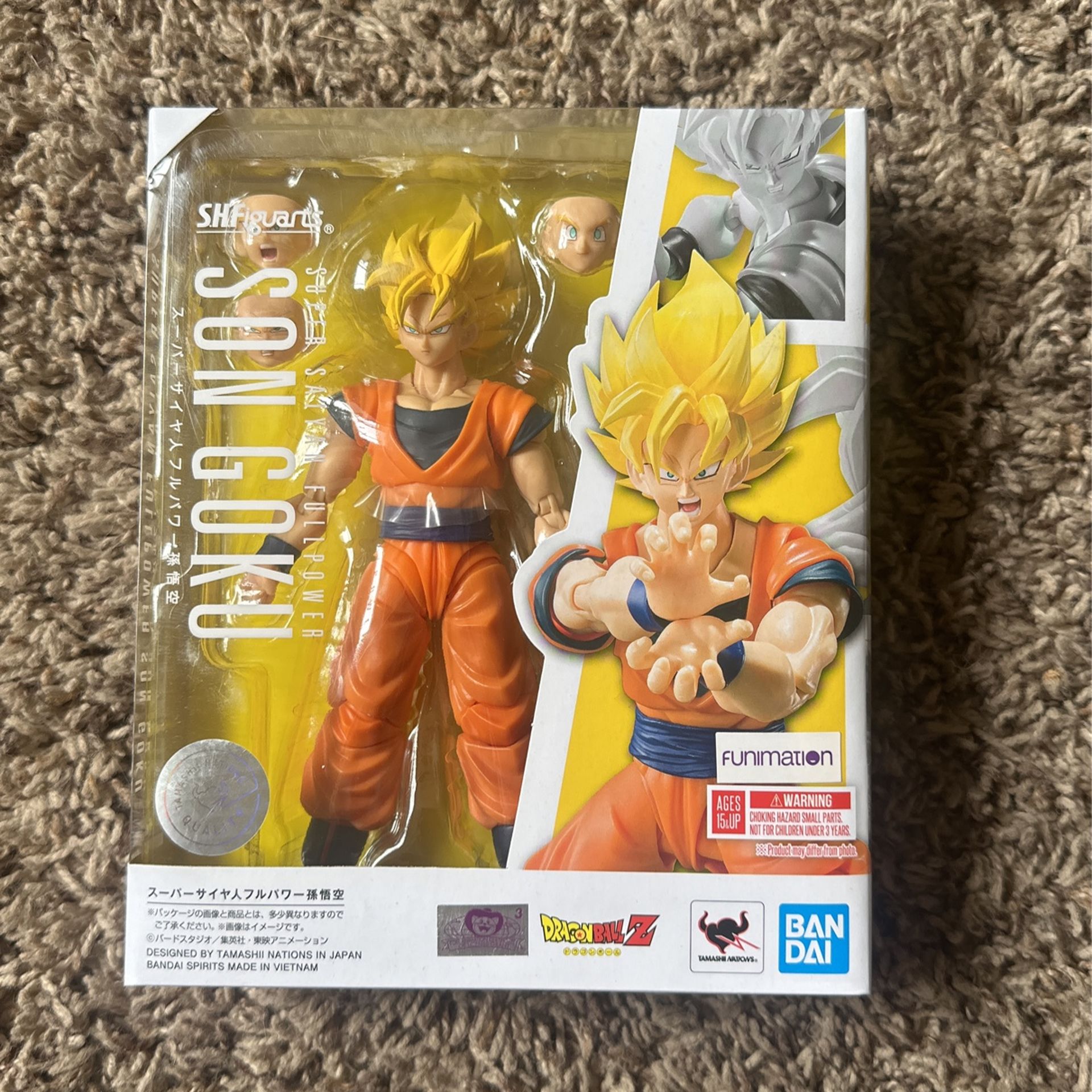  Tamashi Nations - Dragon Ball Z - Super Saiyan Full Power Son  Goku,Bandai Spirits S.H.Figuarts : Toys & Games