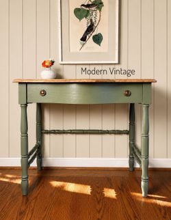 Refinished oak desk/vanity