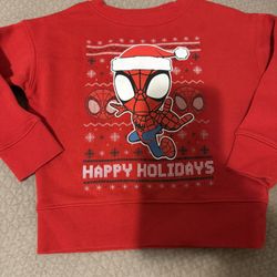 SPIDER-MAN UGLY CHRISTMAS SWEATER FOR TODDLERS SPIDERMAN PULLOVER