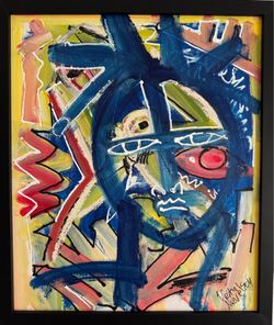 Neith Nevelson original acrylic on canvas painting