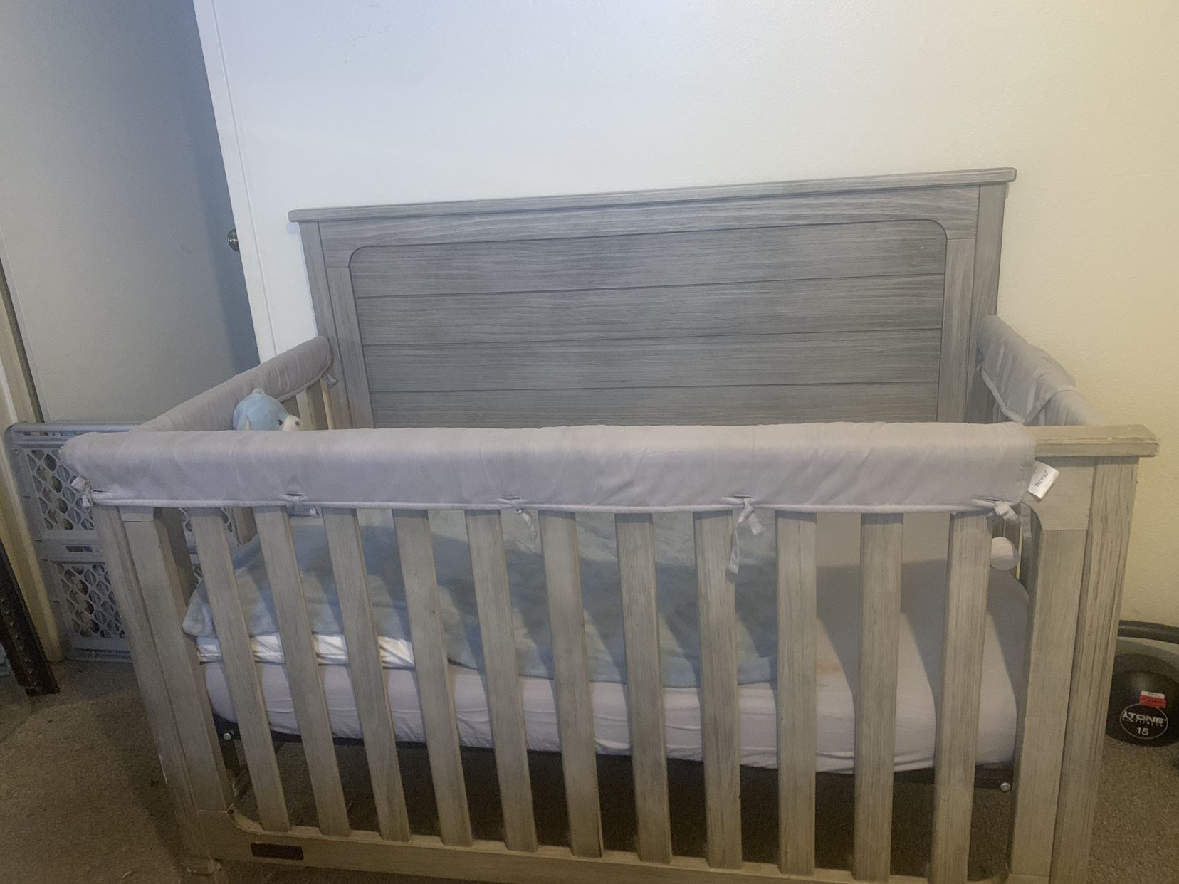 Gray baby Crib
