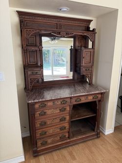 100 Year Old Antique Hutch